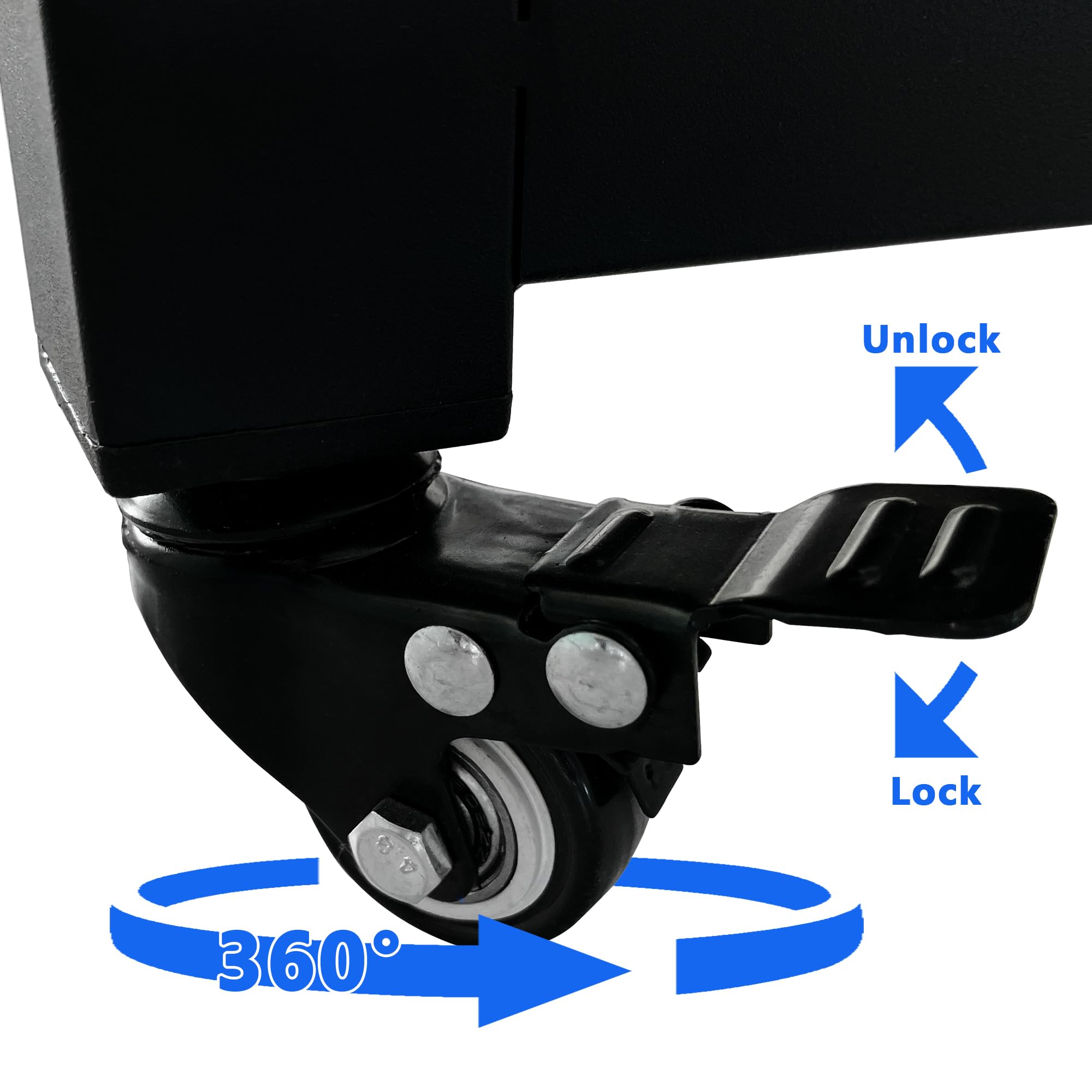 Adjustable Overbed Table with 4 Locking Wheels - 71