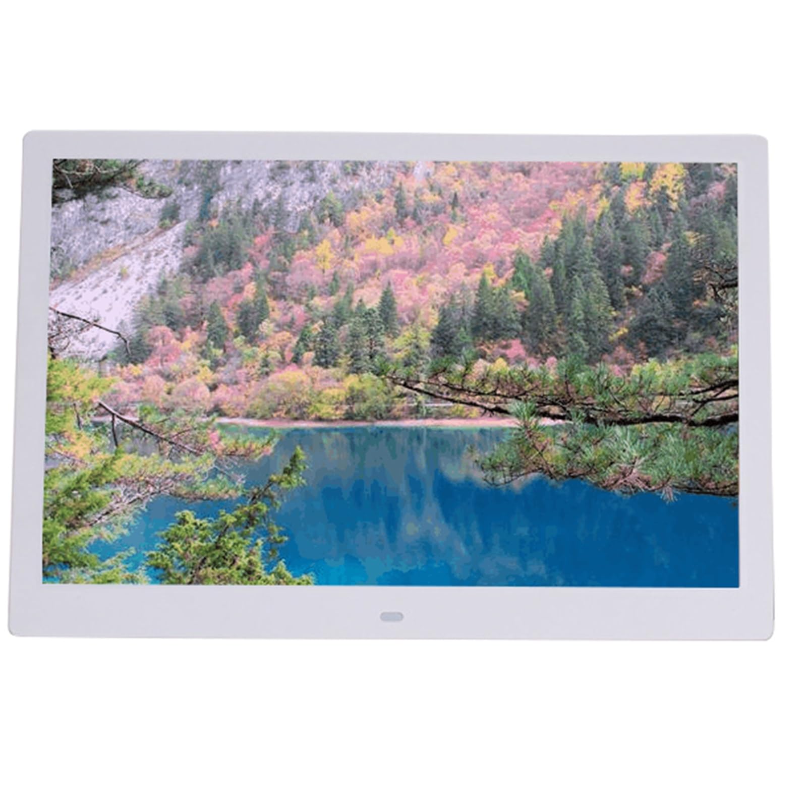 JTPMYFT 14-inch Smart Digital Photo Frame - Auto Play Electronic Picture Album & Video Player for Home, White - Perfect for Family Memories, Living Room Decor, and Gift Giving