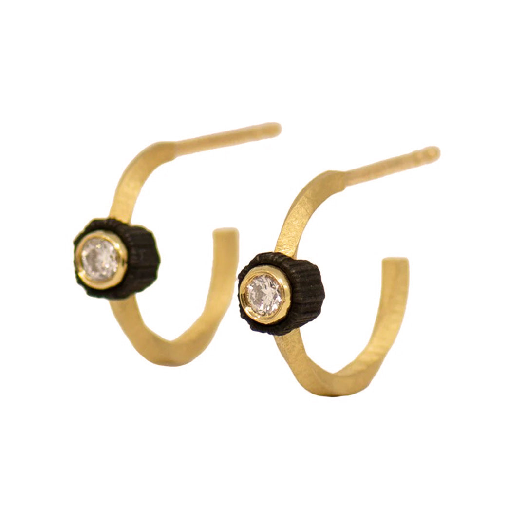 Twist Diamond Hoop Earrings for Women - 14K Gold Plated Cubic Zirconia Stud Earrings - Elegant Dangle Earrings for Party, Wedding & Everyday Wear