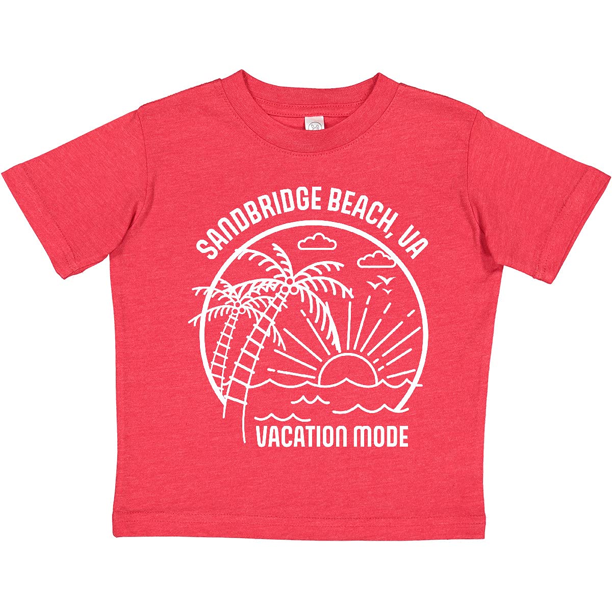 Inktastic Summer Vacation Mode Sandbridge Beach Virginia Toddler T-Shirt - Cute Kids Beach Outfit for Family Trips & Summer Holidays