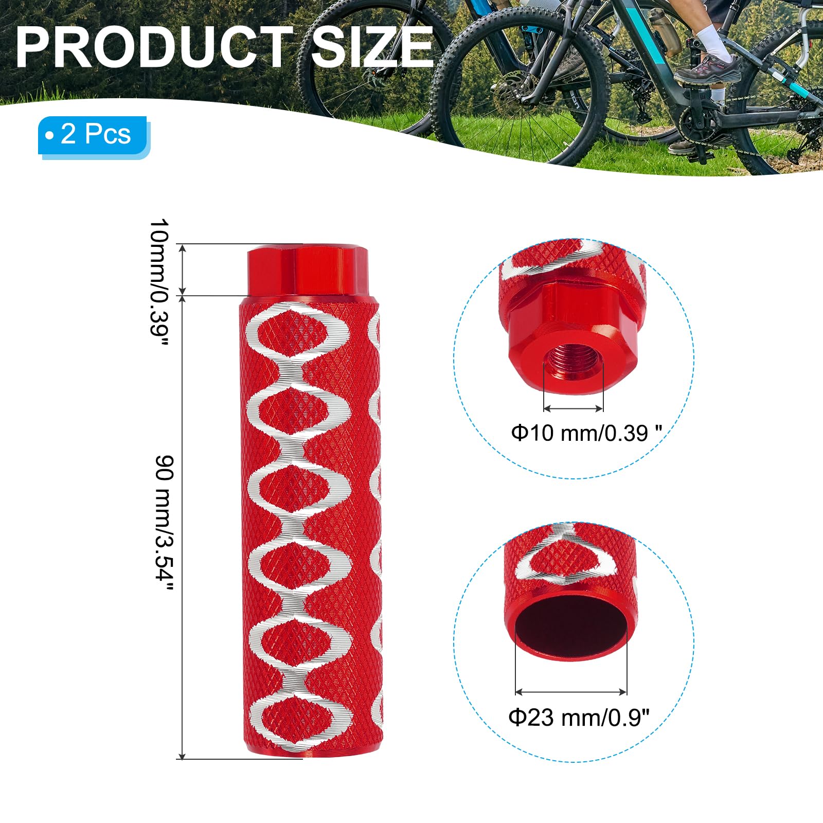 PATIKIL Anti-Skid Bike Pegs - Durable Bicycle Foot Pegs for Back Seat Stands - Perfect for BMX, Mountain Bikes & Stunt Riding Accessories