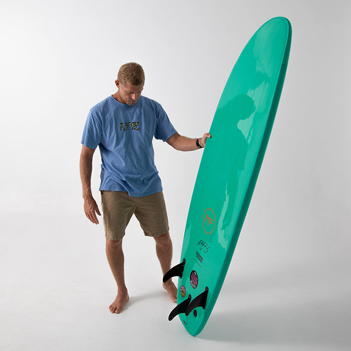 MF Mick Fanning Beastie 7'0 Super Soft Tri Surfboard - High Performance Aqua Marine Surfboard for All Wave Conditions | Perfect for Beginners and Pro Surfers at Beach, Reef Breaks and Small Waves