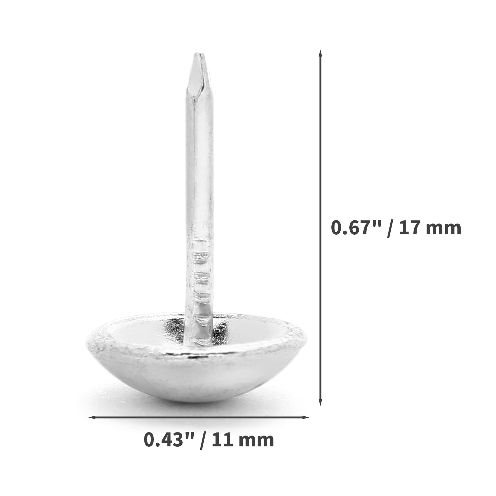 300 Pcs Silver Upholstery Tacks - 0.43