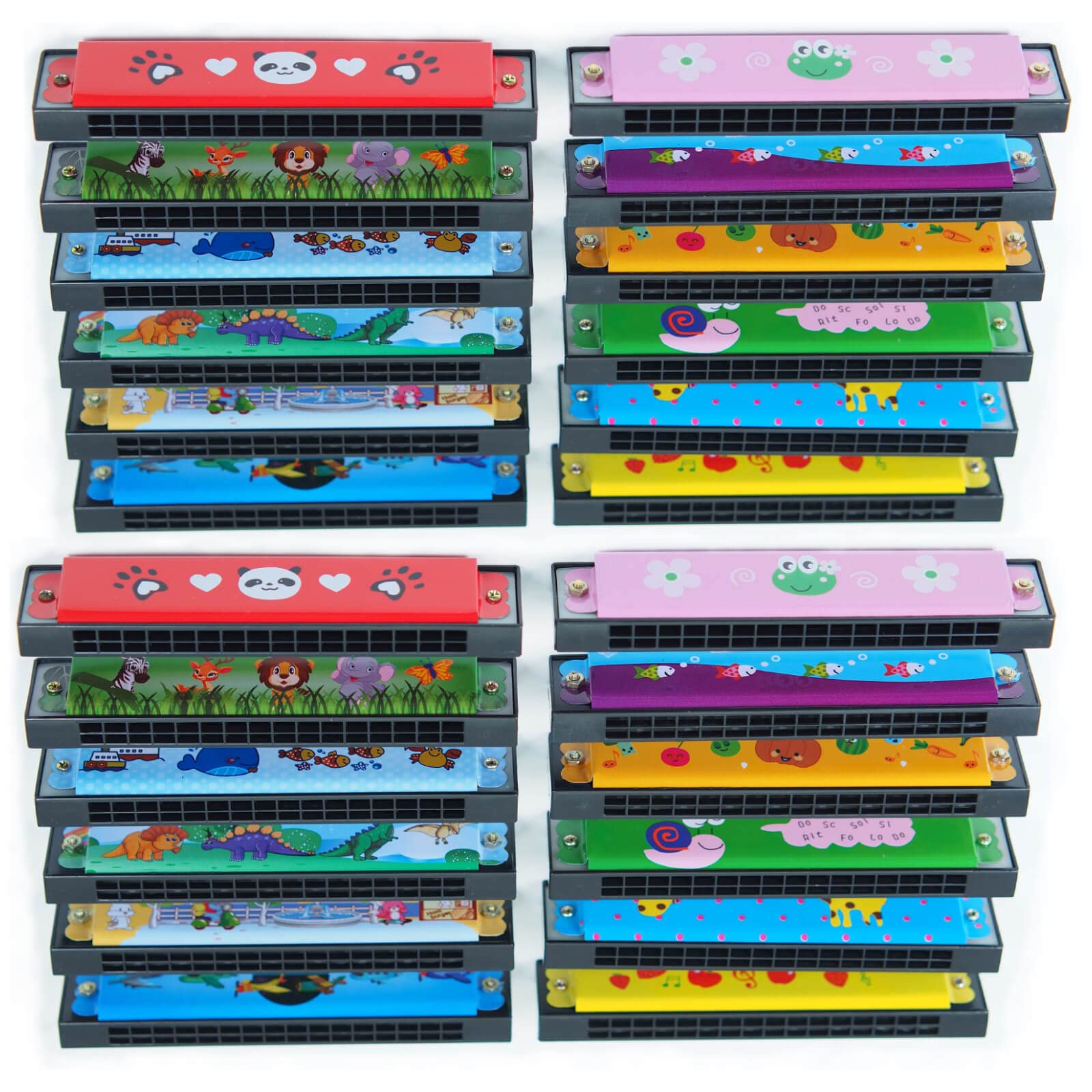 24-Piece Kids Harmonica Toy Set - 16 Hole Musical Instrument for Toddlers & Children - Perfect for Birthday Party Favors, Goodie Bags & Music Education - Fun Learning Toy Gift for Boys & Girls Ages 3+