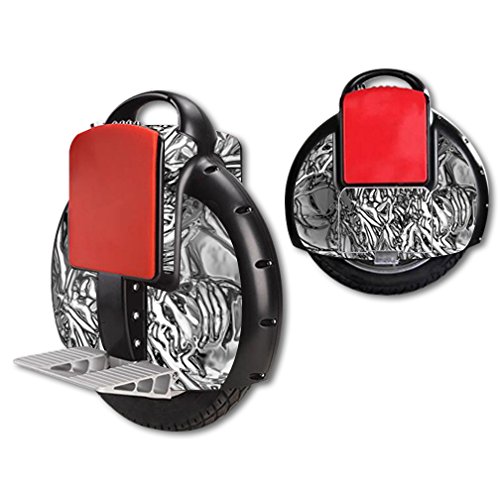 MightySkins Protective Skin Wrap Cover Sticker for Airwheel X3 Self-Balancing Electric Unicycle Scooter - Chrome Waterproof Design for Outdoor Commuting & Extreme Sports