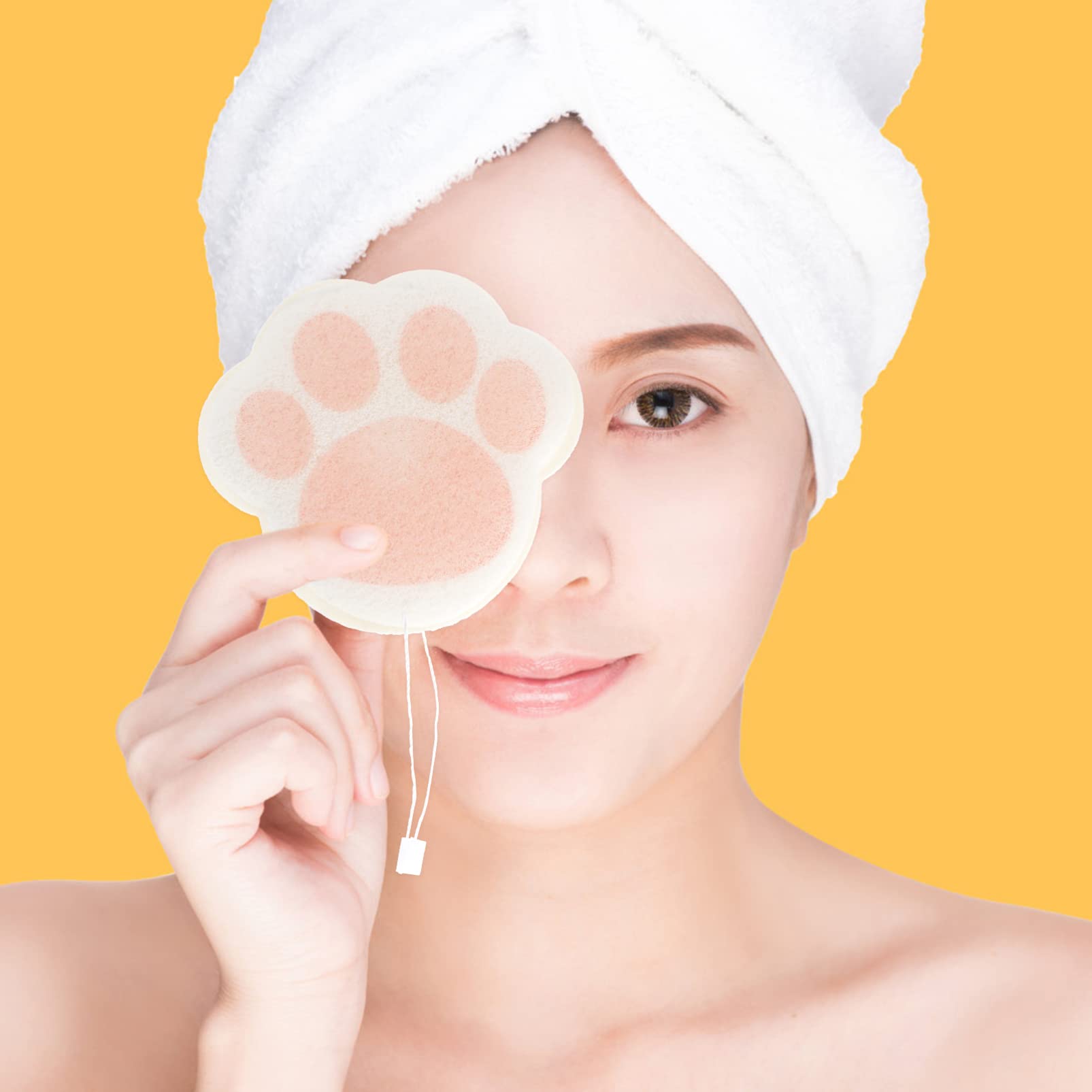 Cat Paw Shaped Bath Sponge - Soft Body & Face Cleansing Pads for Shower, Spa & Skin Massage - Exfoliating & Gentle Skin Care for Women & Men - Perfect for Daily Bath, Relaxation & Gift Giving