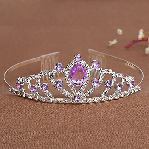 Crystal Tiara Headband for Girls - Princess Costume Crown, Bridal Wedding Hair Accessories, Birthday Communion Halloween Christmas Party Dress Up, Cosplay Gift for Kids - Perfect for Birthday Parties, Weddings, Halloween Costumes & Dress-Up Play