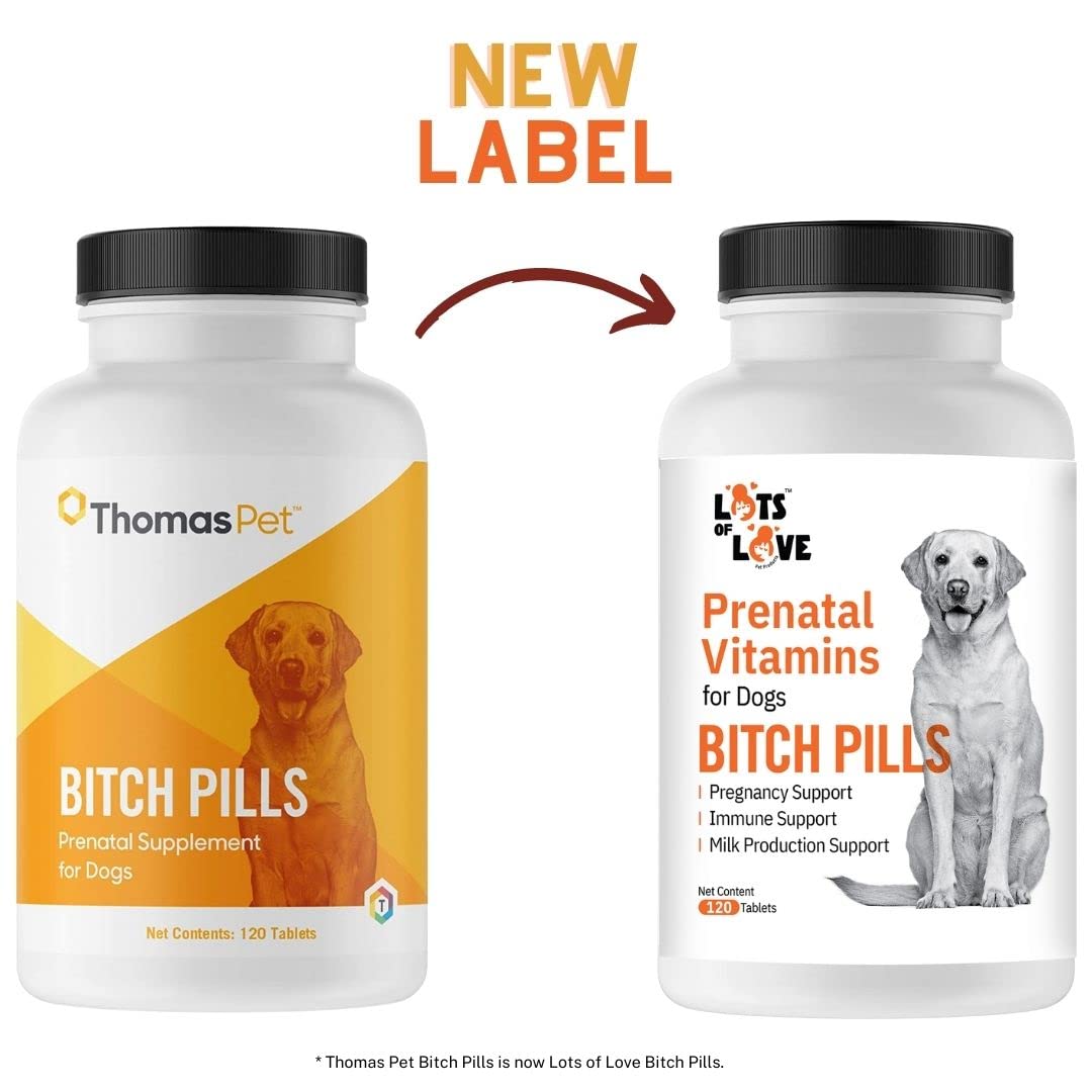 Thomas Pet Prenatal Vitamins for Dogs - 120 Tablets | Essential Dog Prenatal Supplements for Healthy Pregnancy | Supports Mother & Puppy Development | Ideal for Breeding Dogs & Pregnant Canines