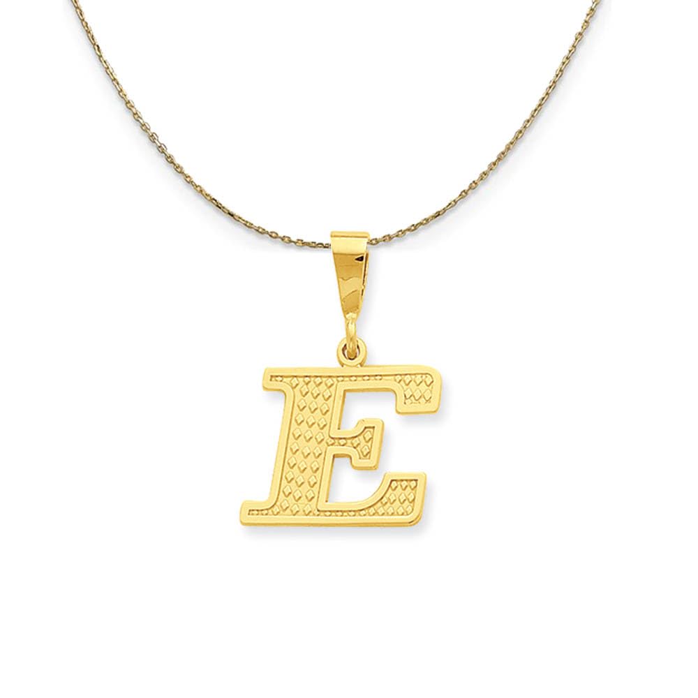 14k Yellow Gold Initial E Necklace - Ashley for Gifts & Special Occasions