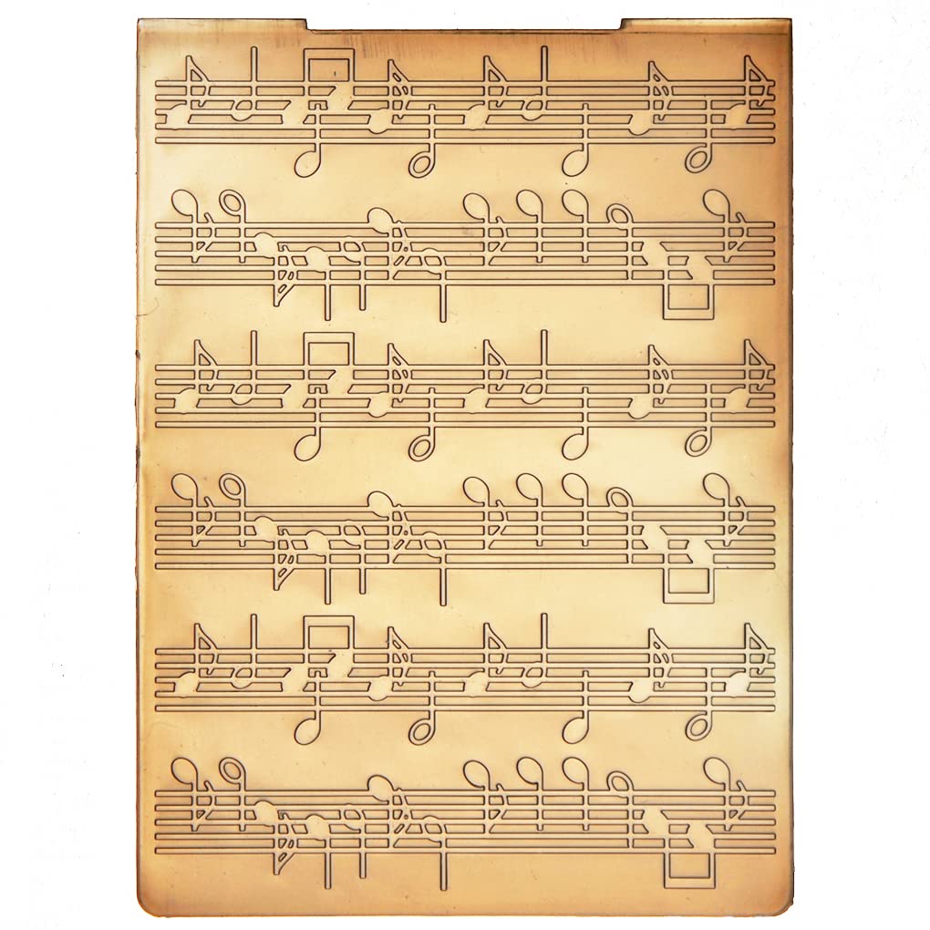 Music Score Embossing Folders for Card Making, Scrapbooking & Paper Crafts - Plastic Texture Stamps for DIY Greeting Cards, Invitations, Journals - Perfect for Musicians, Teachers & Craft Enthusiasts
