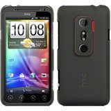 HTC Evo 3D Frosted Hard Gel Back Cover Case - Anti-Slip Matte Black Phone Cover for HTC Evo 3D | Perfect for Daily Use, Work & Outdoor Protection