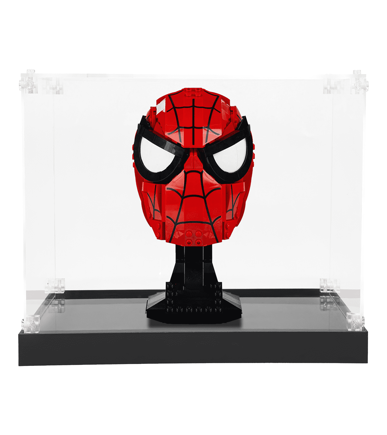 Lego Marvel Spider-Man's Mask 76285 Display Case - Clear Acrylic Showcase for Collectible Lego Sets - Perfect for Home Decor, Office Display & Gift Giving