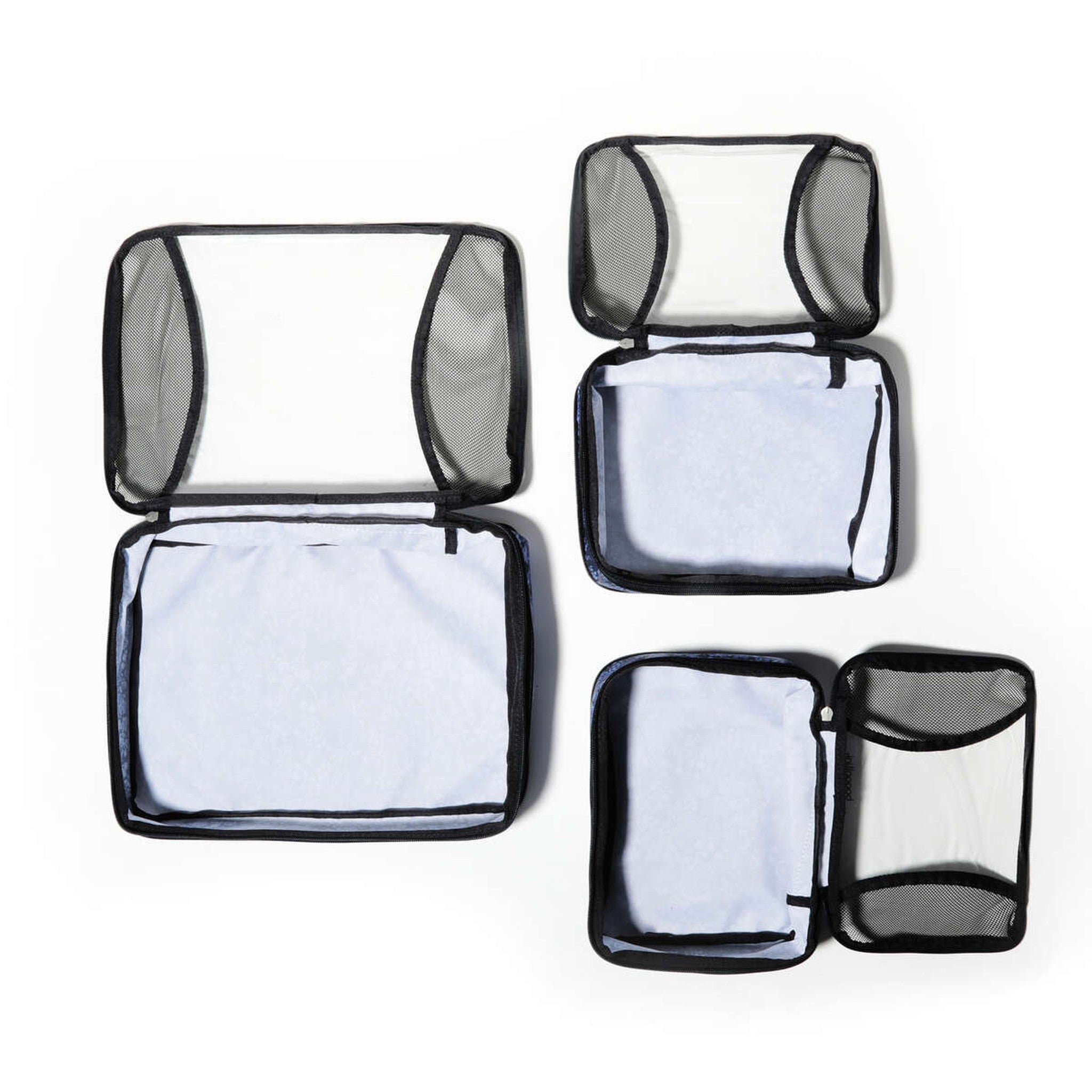 Baggallini 3-Piece Travel Packing Cubes Set - Medium & Large Compression Organizers for Luggage & Suitcases | Perfect for Business Trips, Vacations & Weekend Getaways