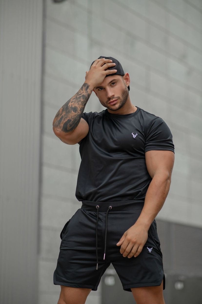 Cerus Black Proctor Men's T-Shirt - Premium Cotton Comfort Fit Casual Tee for Everyday Wear, Gym & Outdoor Activities