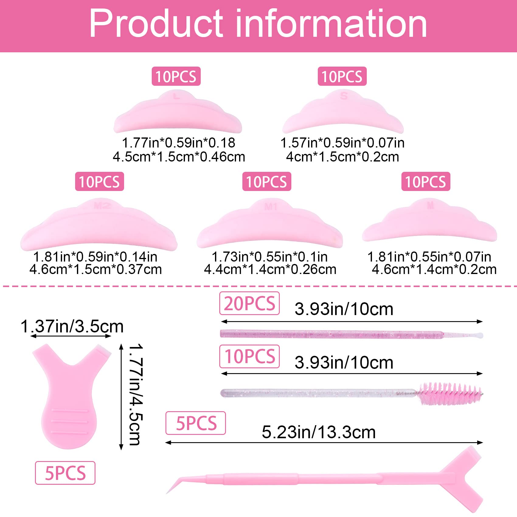 90PCS Eyelash Extension Kit - Reusable Silicone Lash Perming Curler, Y-Shape Eyelash Brush & Lifting Shield Rods for Professional Lash Lift & Perm | Perfect for Salon, Spa & Home Use