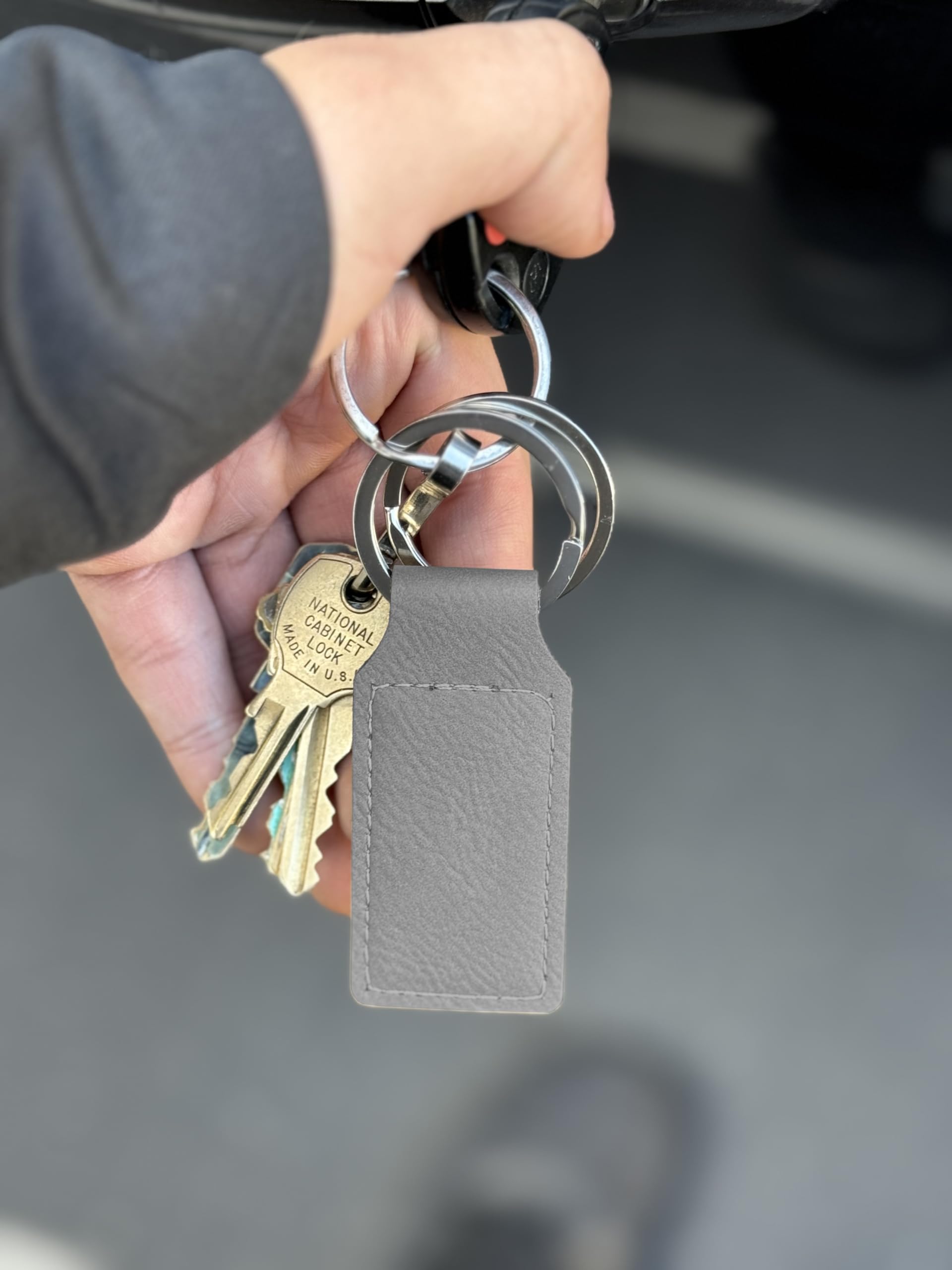 Personalized Engraved Hawaiian Sea Turtle LaserGram Rectangle Keychain - Custom Gray Gift for Beach Lovers, Travelers & Ocean Enthusiasts - Perfect for Keys, Bags & Souvenirs