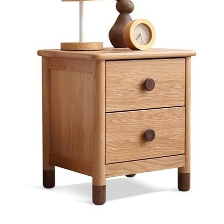 15.8x13.8x17.7 inch / 40x35x45 сm /natural wood color / two drawer Nightstand