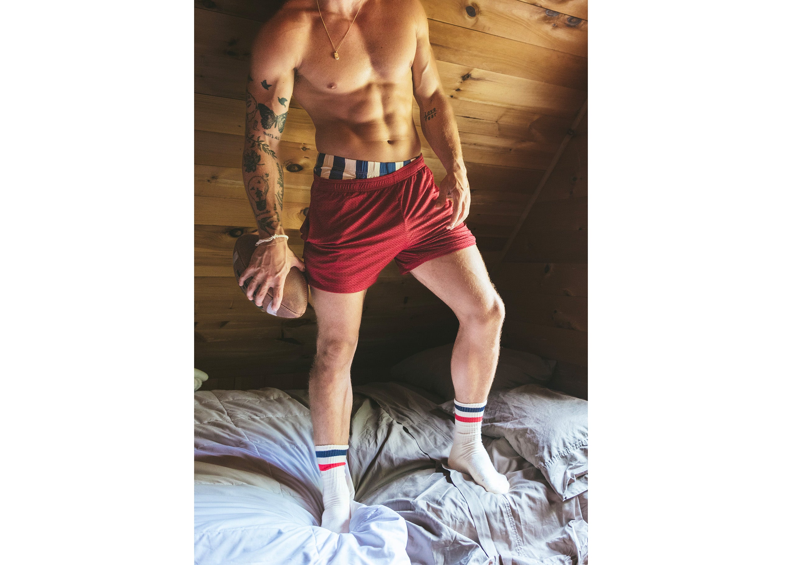 4 Pocket Lounge Shorts for Men - Comfortable Burgundy Casual Shorts with Pockets - Perfect for Relaxing at Home, Lounging, and Outdoor Activities