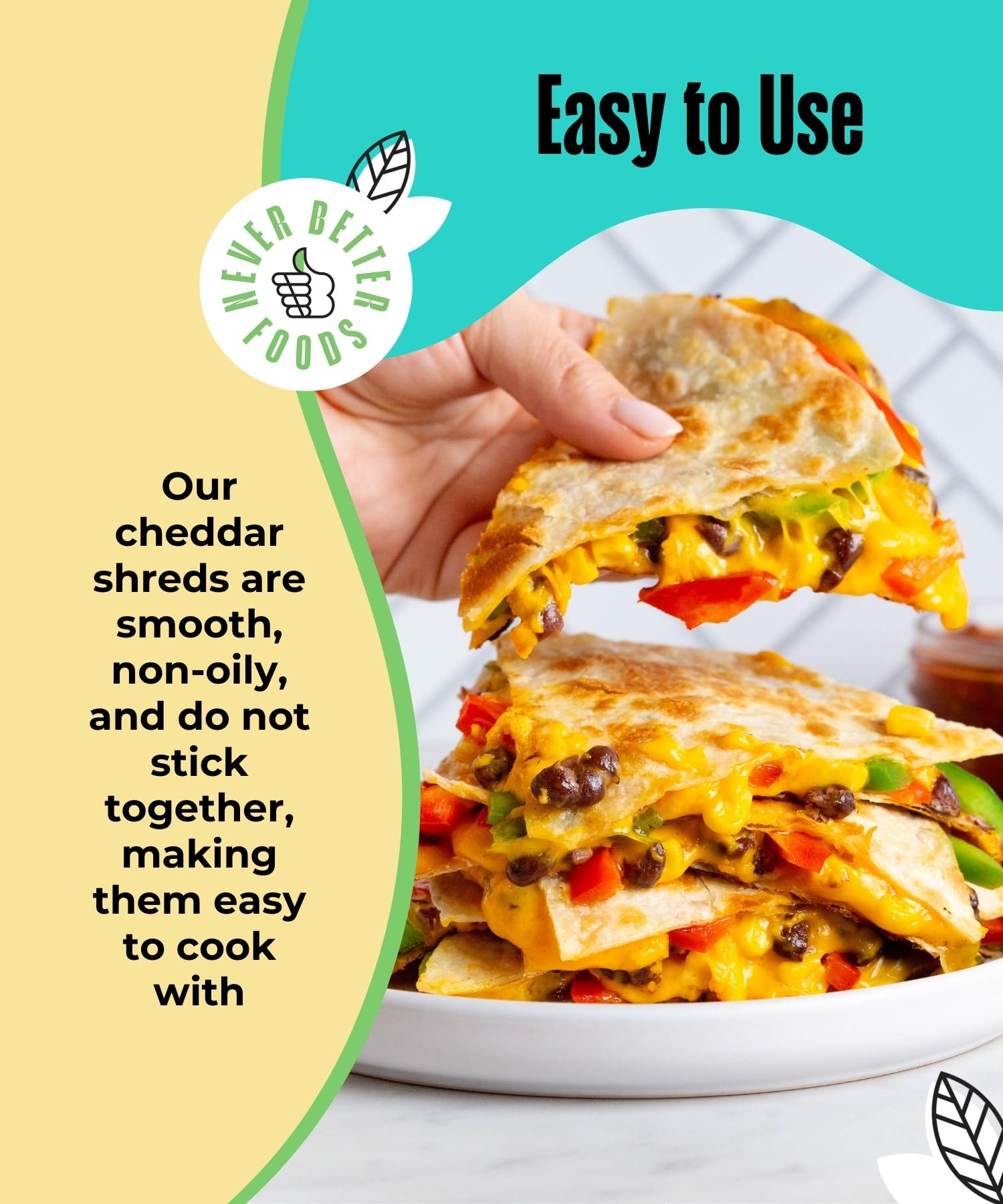 Vegan Cheese Variety Pack - Dairy Free Mozzarella & Cheddar Shreds (7 oz Bags) | Plant Based, Lactose Free, Low Fat, Allergen Free | Perfect for Pizza, Nachos & Keto Recipes