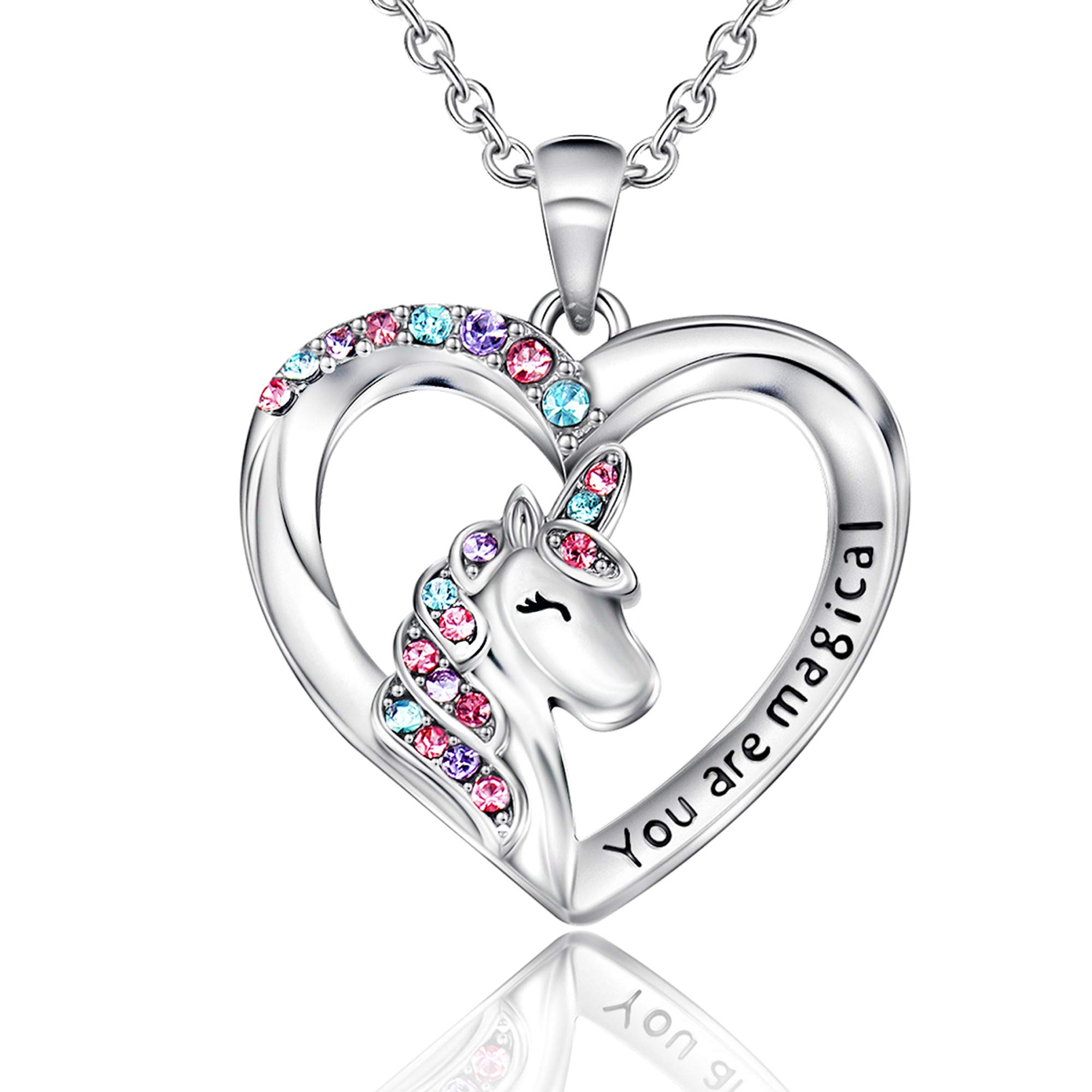 Shonyin Unicorn Necklace - Perfect Valentine's Gift for Girls, Daughter, Granddaughter & Niece | Cute Unicorn Jewelry for Birthdays, Christmas & Special Occasions