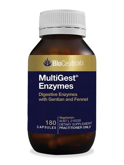 BioCeuticals MultiGest Digestive Enzymes Supplement - Supports Gut Health & Nutrient Absorption - Ideal for Bloating Relief & Meal Digestion After Eating