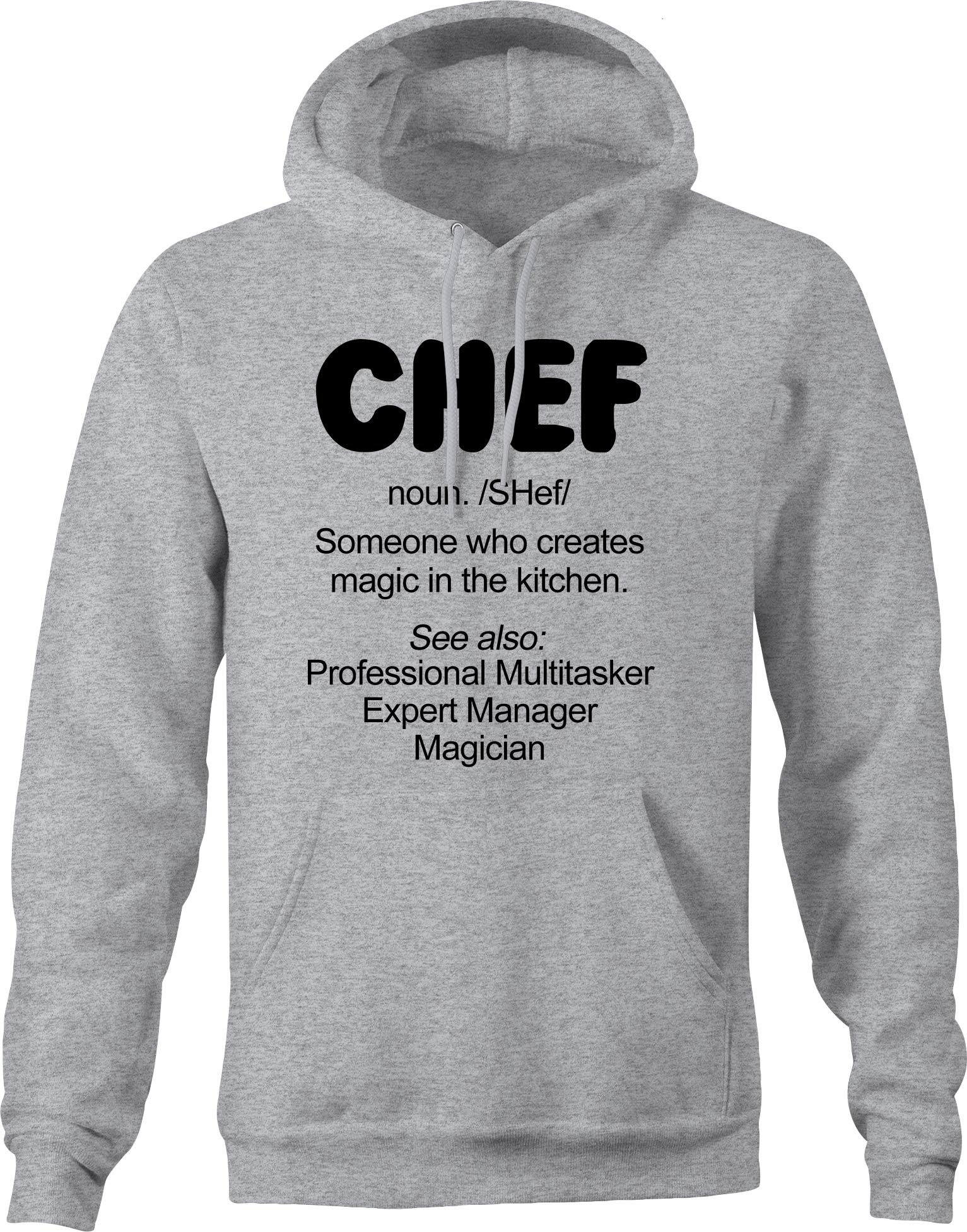 Chef Definition Creates Magic in The Kitchen - Men's Small Gray Sweatshirt | Comfortable Cooking Apparel for Home Chefs & Culinary Enthusiasts