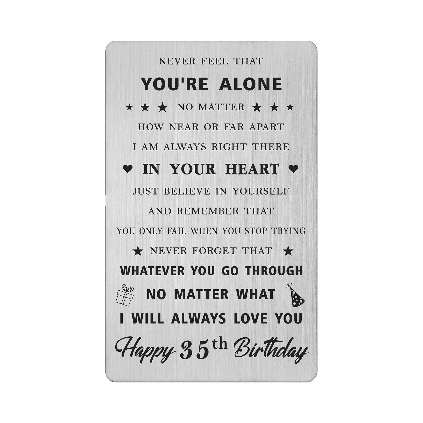 CPLJW 35th Birthday Decorations & Gifts for Women & Men - Funny 35 Years Old Birthday Wallet Card for Him or Her - Perfect for Milestone Celebrations & Surprise Parties
