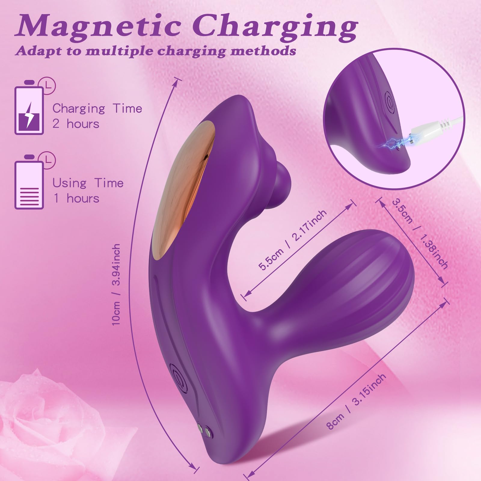 Premium Wearable APP Clitoral Vibrator - 9 Vibration & 9 Snap Modes for Women & Couples | Remote Control Panty Vibrator for Nipple, Anal & Clitoral Stimulation | Discreet Adult Sex Toy for Home & Travel Use