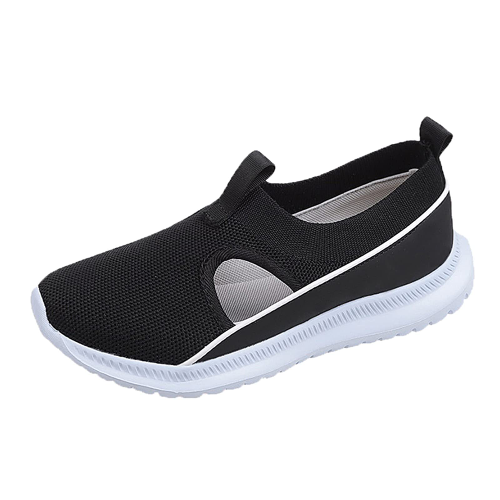 MLAGJSS Women's Breathable Slip-On Tennis Shoes - Casual Sneakers with Wedge Sole for Outdoor Walking, Gym & Travel | Lightweight Comfort Flats for Work, Running & Daily Wear