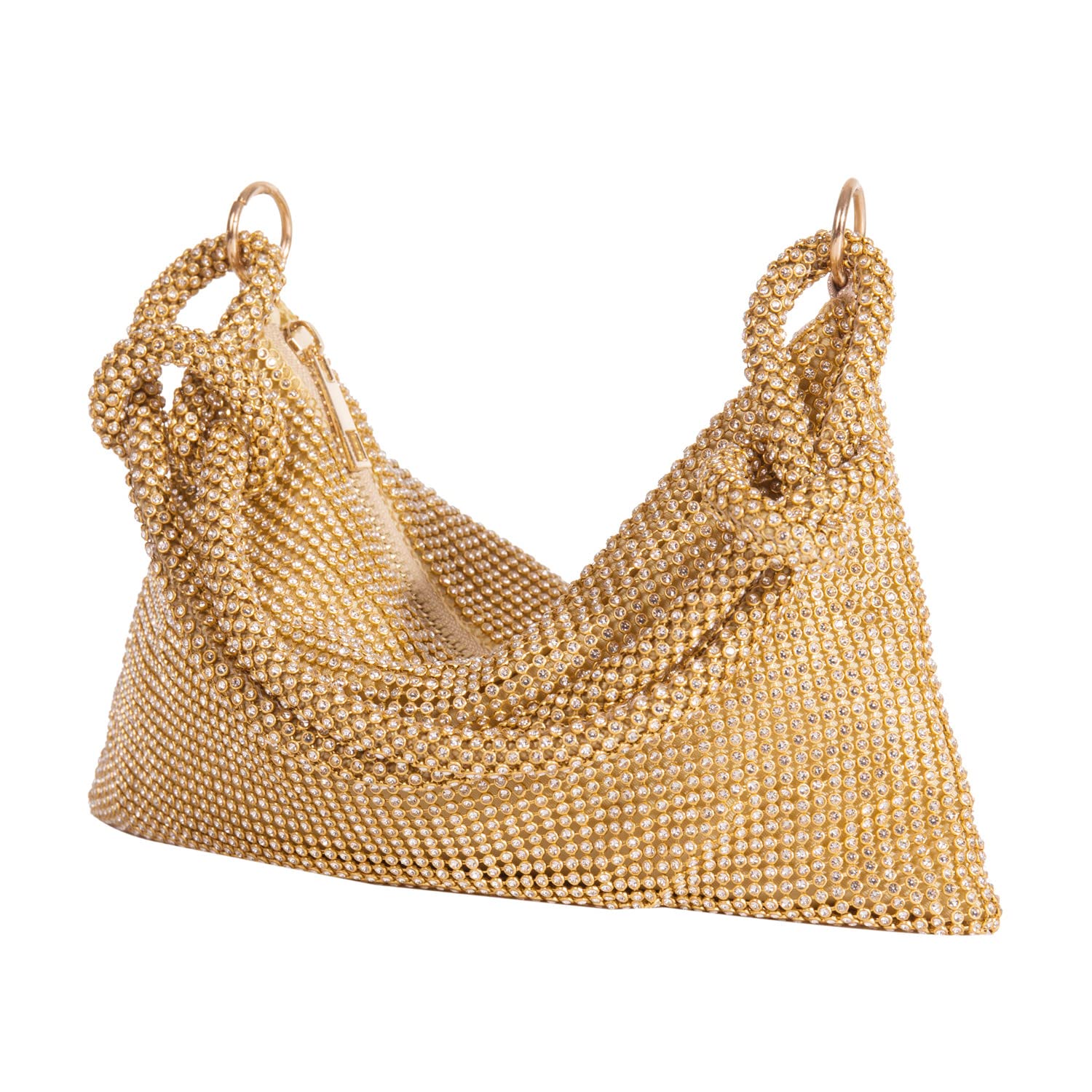 Sparkly Rhinestone Evening Bag for Women - Elegant Bling Chain Clutch Purse for Parties, Weddings & Special Occasions