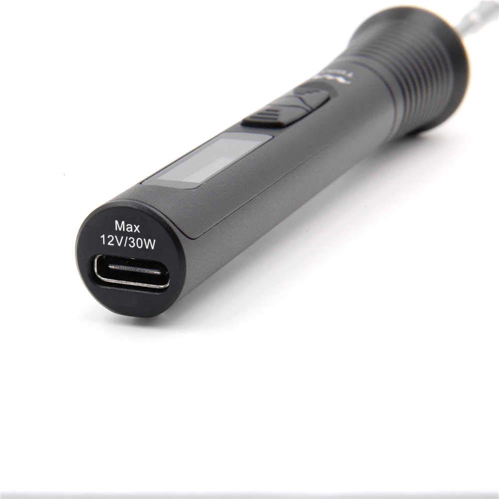 Smart Mini Portable Soldering Iron Station Kit - Fast Heat Up to 572℉, USB Powered with Digital OLED Display, Upgraded TS80P Hot Air Rework Pen - Perfect for Electronics Repair, DIY Projects & PCB Work