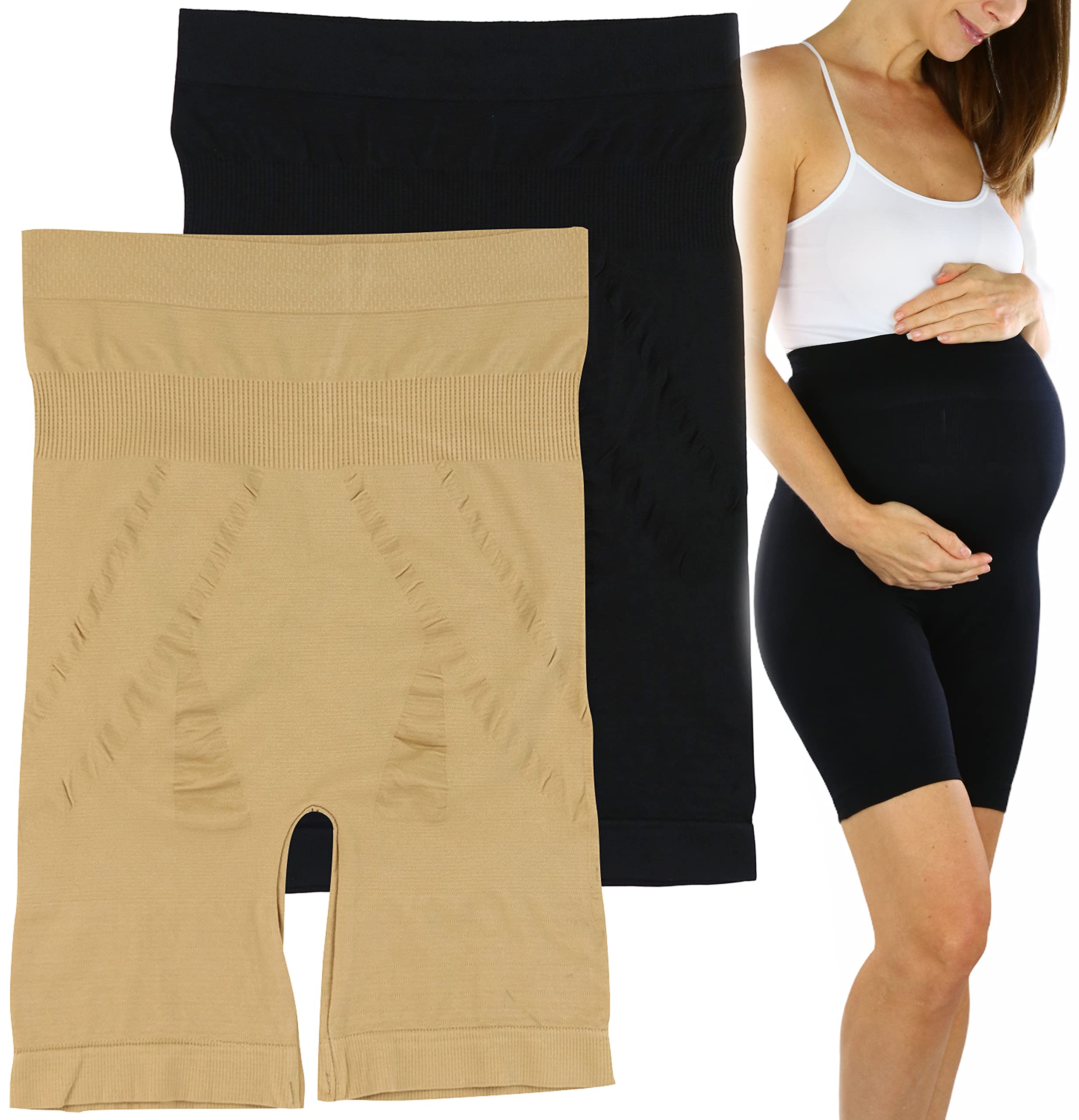 ToBeInStyle Women's High Waist Over The Bump Maternity Underwear - Soft Cotton Pregnancy Panties for Comfort & Support - Perfect for Everyday Wear & Maternity Photos