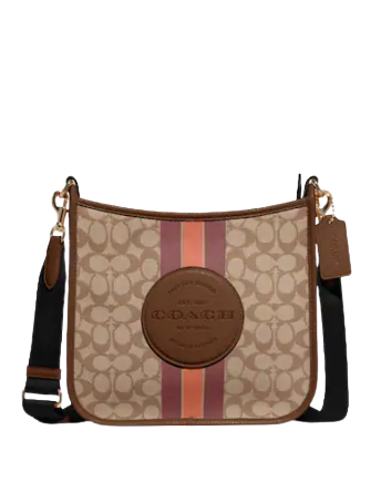 Coach Dempsey File Bag - Signature Jacquard with Stripe & Patch | Stylish Work Bag for Office, Business & Travel