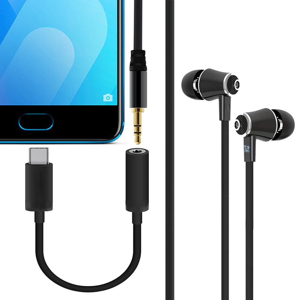 VANTIYAUS Wired Earbuds for Kindle Fire HD 8/10 (Pre-2019 Models), Sony Xperia XZ Premium/XZs/L1 - Noise Isolating In-Ear Headphones for Reading, Gaming & Music | Compatible with Android Smartphones