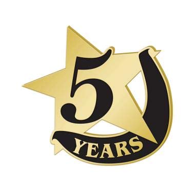 5 Year Recognition Gold Star Lapel Pins - 1