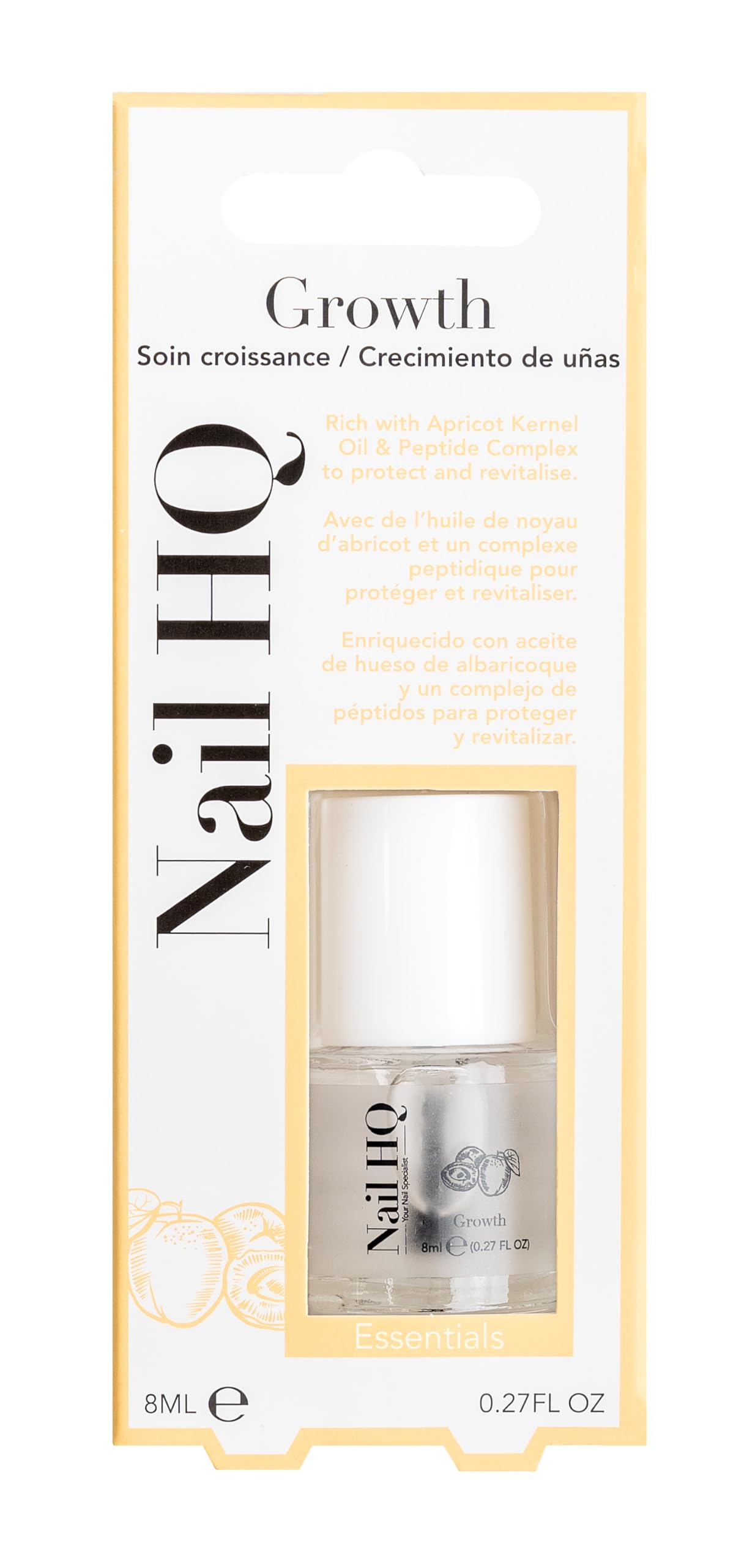 Nail HQ Essentials Nail Growth Formula 8ml - Strengthen & Lengthen Nails Fast | Perfect for Weak, Brittle Nails & At-Home Manicures