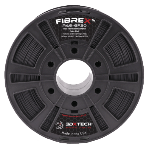 FibreX Nylon+GF30 1.75mm 3D Printer Filament - 750g Black Spool for Strong Functional Prototypes & Industrial Parts