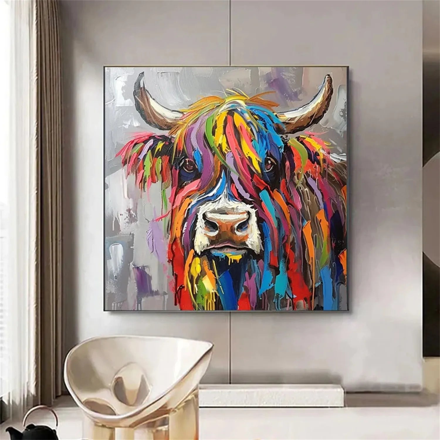 Animal Art Painting #AP090 - Handmade Canvas Wall Decor for Living Room, Bedroom & Office | Wildlife & Nature Inspired Artwork