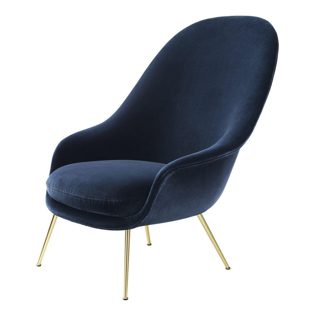 Bat Lounge Chair - High Back Ergonomic Design with Conic Base for Living Room, Bedroom, or Office Relaxation