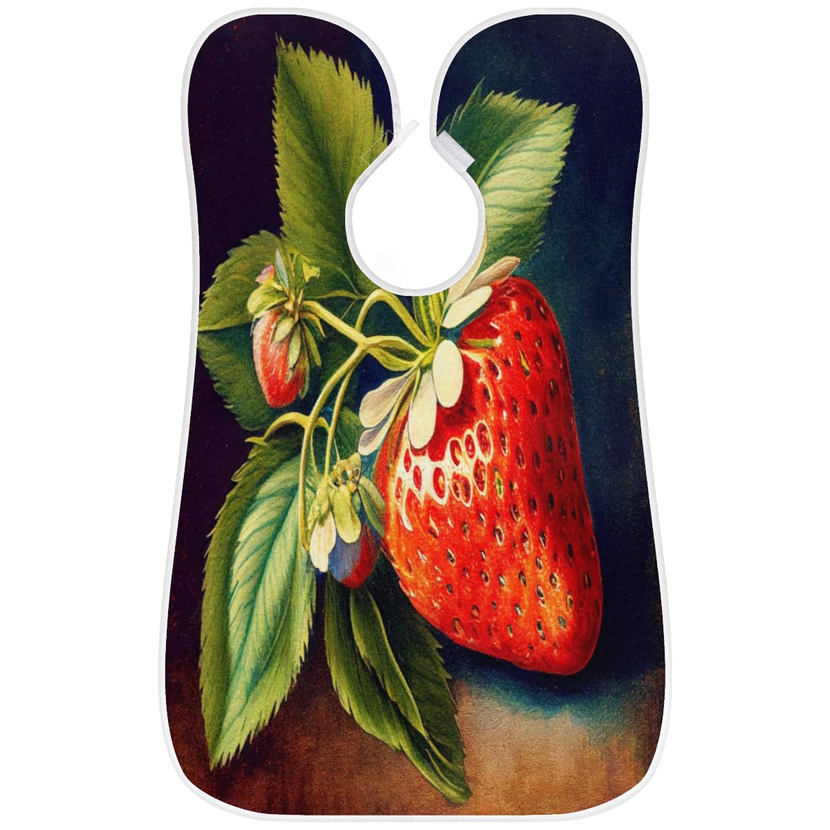 Strawberry Print Beard Bib for Men - Waterproof Shaving Apron for Hair Dye & Makeup - Barber Cape for Haircut & Beard Trimming - Sink Hair Catcher - Perfect Grooming Gift for Dad & Stylists (Great for Home Salon & Professional Barbershops)