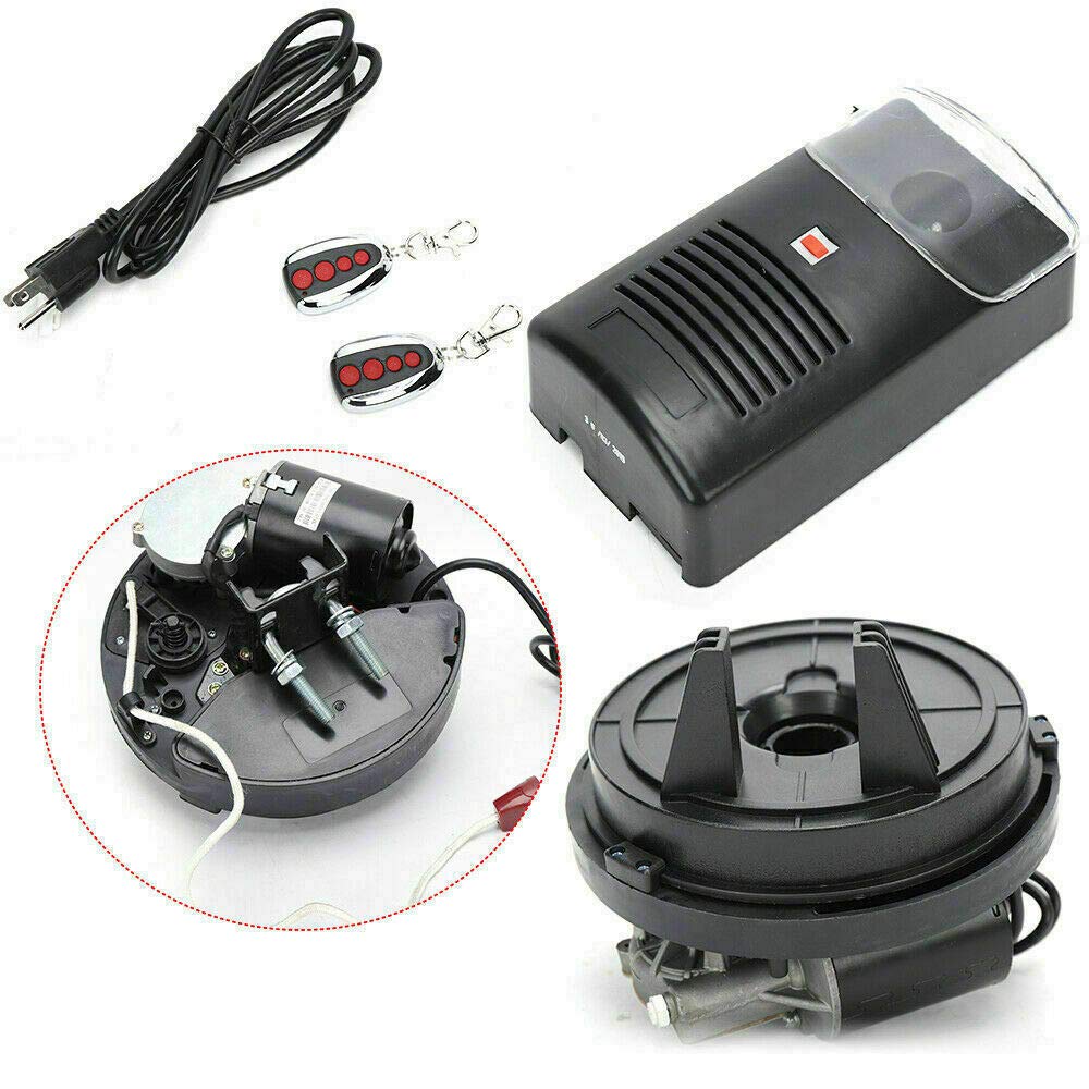 250N Electric Garage Roller with Remote Control - Heavy Duty Automatic Rolling Shutter Opener Kit (Includes 2 Remotes + Control Box) - Perfect for Home, Warehouse and Commercial Garage Doors