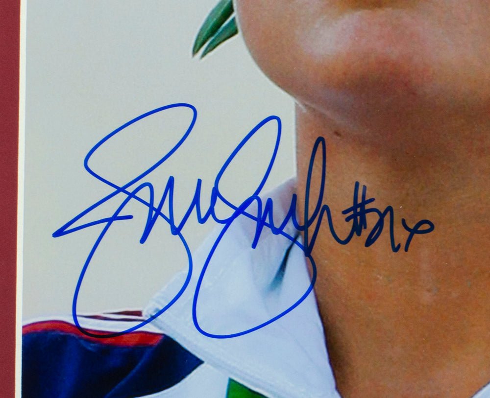 Jennie Finch Autographed Framed USA Softball 8x10 Photo with PSA/DNA Certification - Perfect for Sports Memorabilia Collectors and Softball Fans' Home or Office Decor