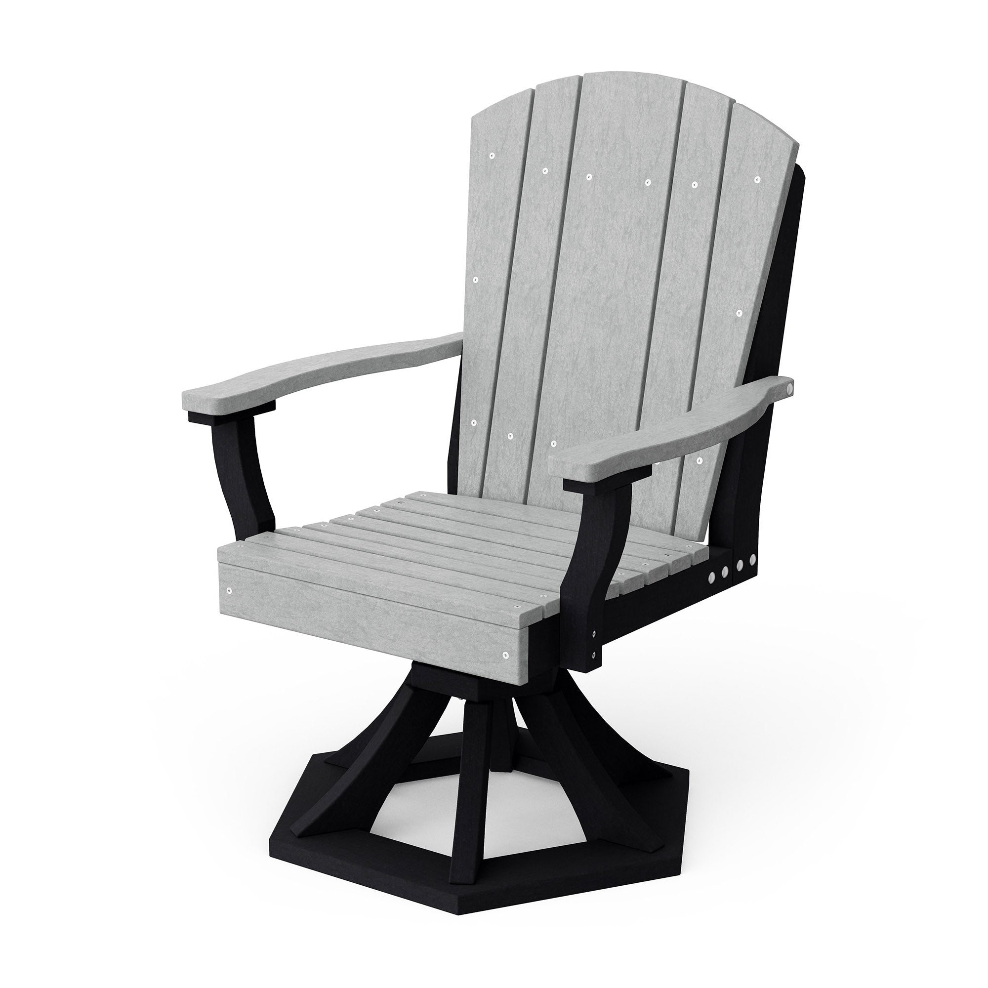 Heritage Swivel Dining Arm Chair - Solid Wood Upholstered Side Chair for Kitchen, Dining Room & Office - Comfortable & Stylish Seating Solution