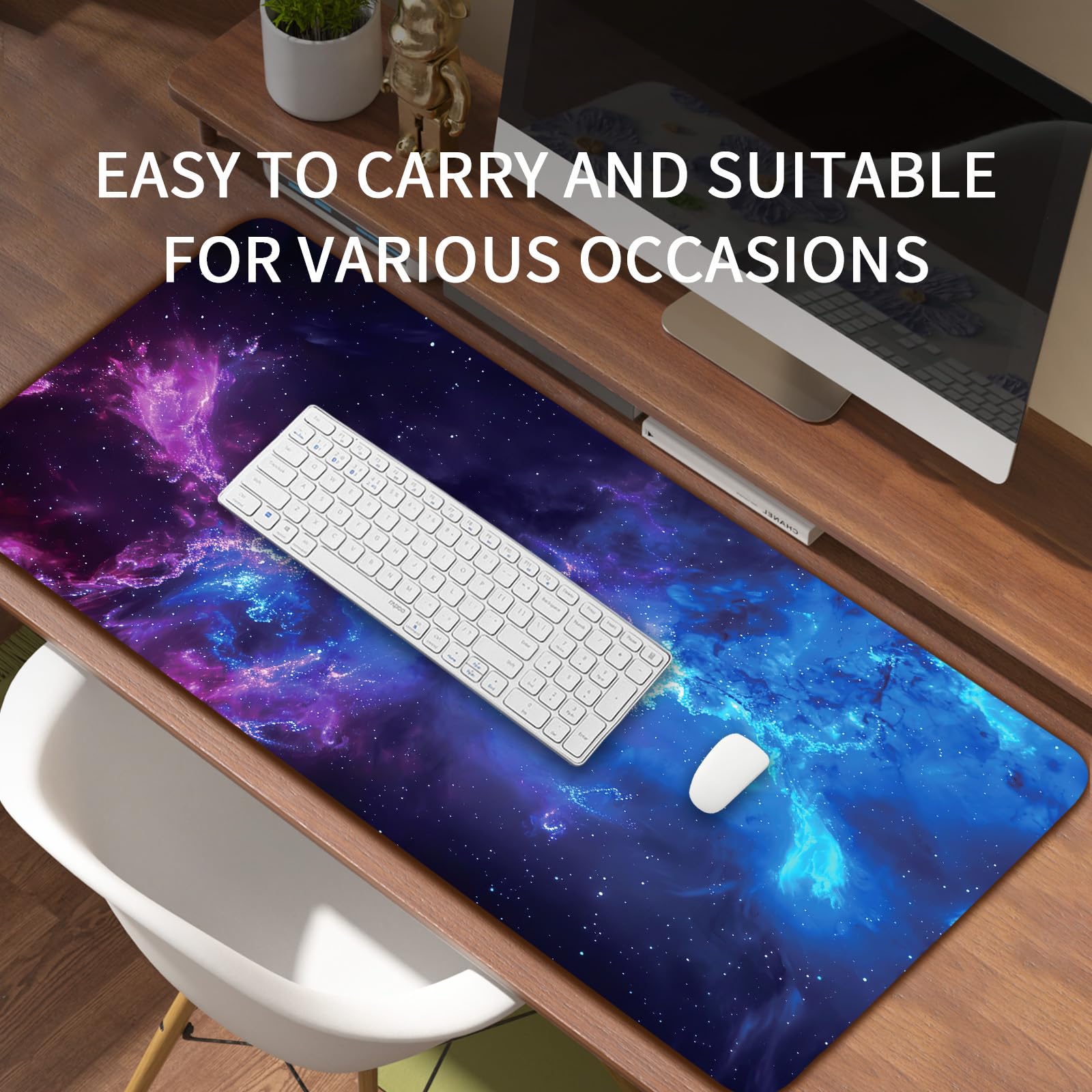 Galaxy XXL Gaming Mouse Pad & Desk Mat - 31.5 x 15.75 Inch Waterproof Non-Slip Extended Mousepad for Keyboard and Mouse - Perfect for PC Gaming, Office Work & Home Use