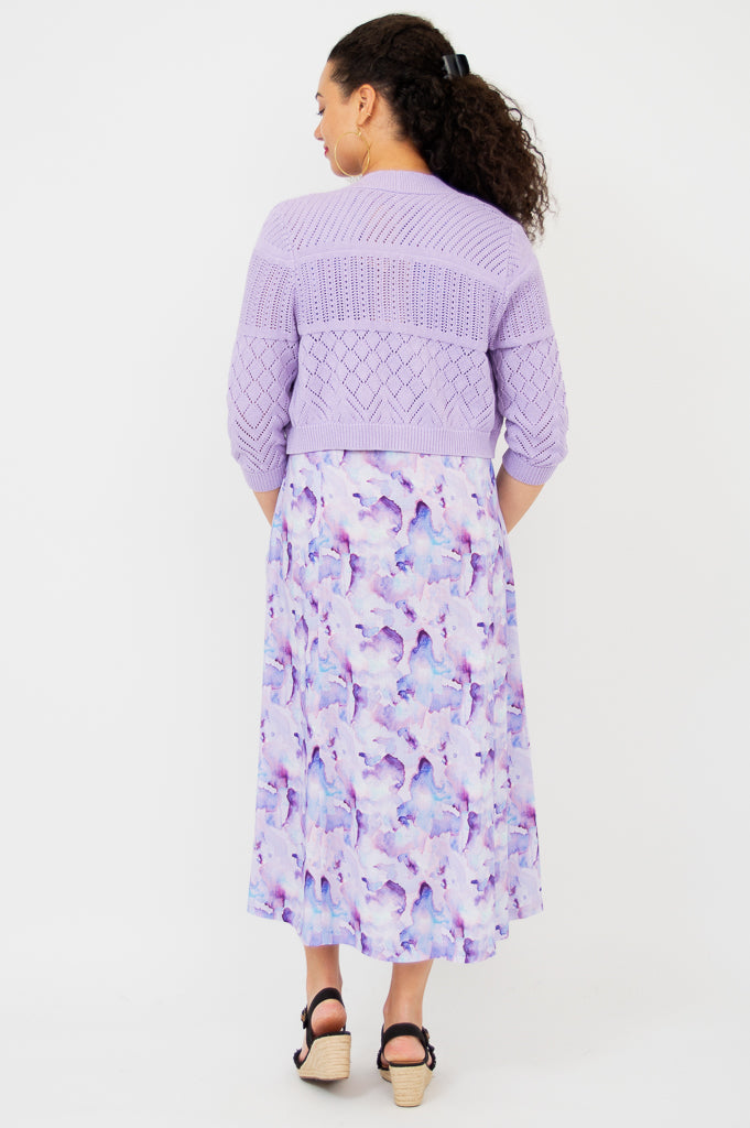 Soft Lavender Cotton Sweater for Women | Cozy & Breathable Aldi Sweater | Perfect for Casual Wear & Layering in Fall & Winter
