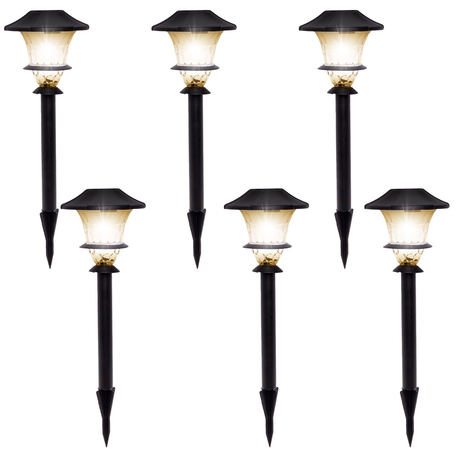 GreenLighting Low Voltage Outdoor Path Lights - 6 Pack Black Cast Aluminum Stake Lights for Walkway, Garden & Lawn - Energy Efficient Landscape Lighting for Driveways, Patios & Yard Decor