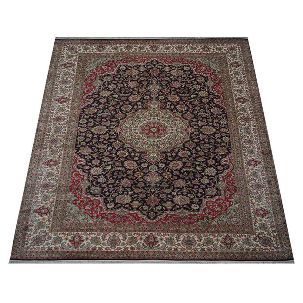Premium Hand-Knotted Persian Rug - Authentic SaffronEcho Design - Luxury Wool Carpet for Living Room, Bedroom & Office Decor