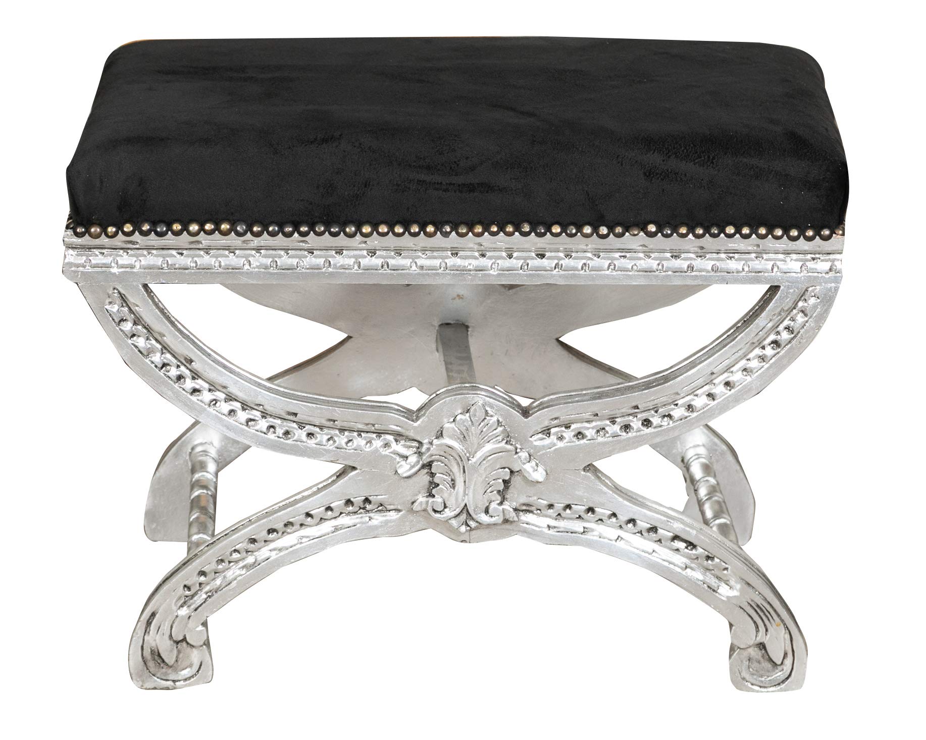 French Style Louis XVI Solid Beech Wood Bench - 46x70x53cm - Elegant Dining Room & Entryway Seating for Home Decor