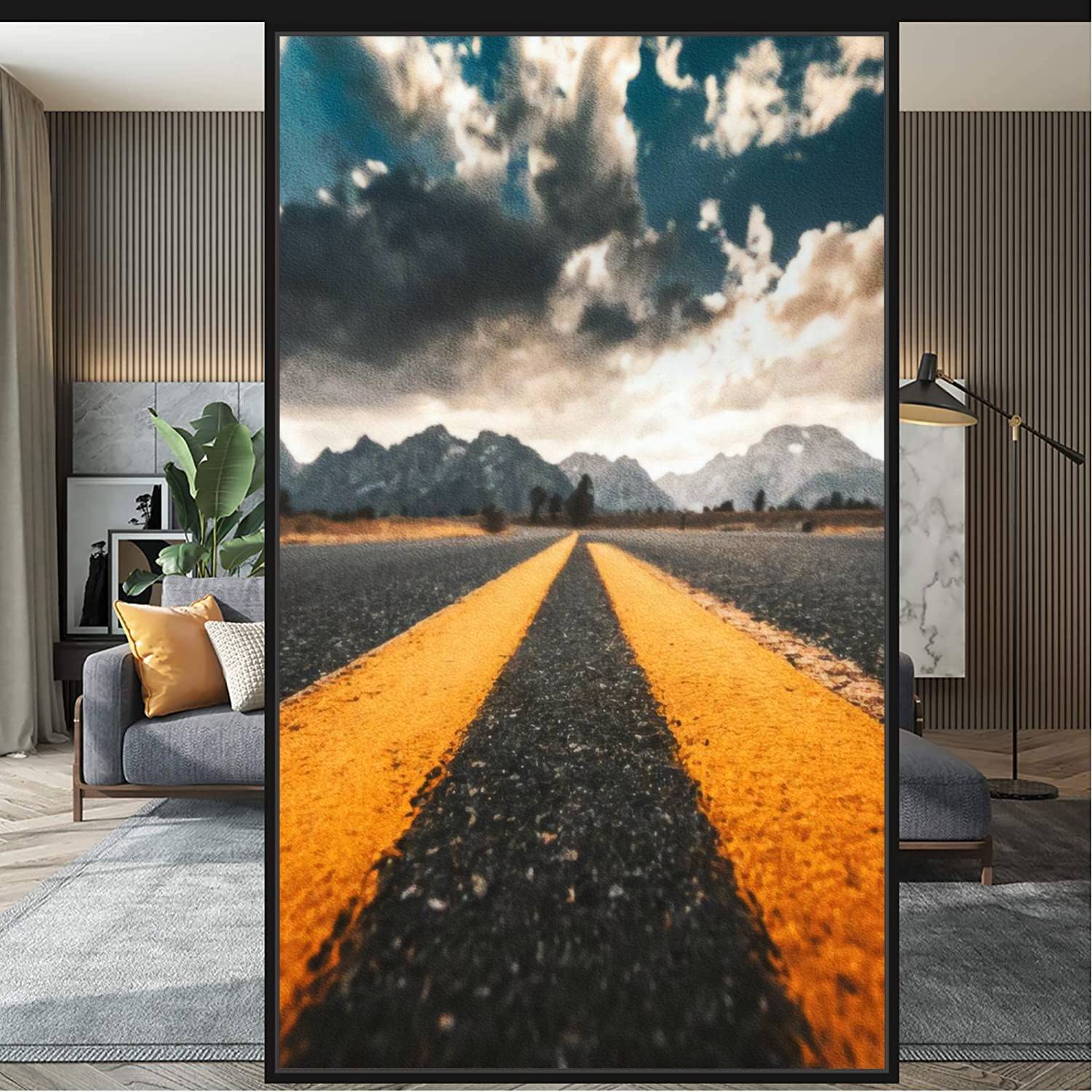 Self-Adhesive Privacy Window Film for Sliding Doors - Anti UV, Removable, 35.4