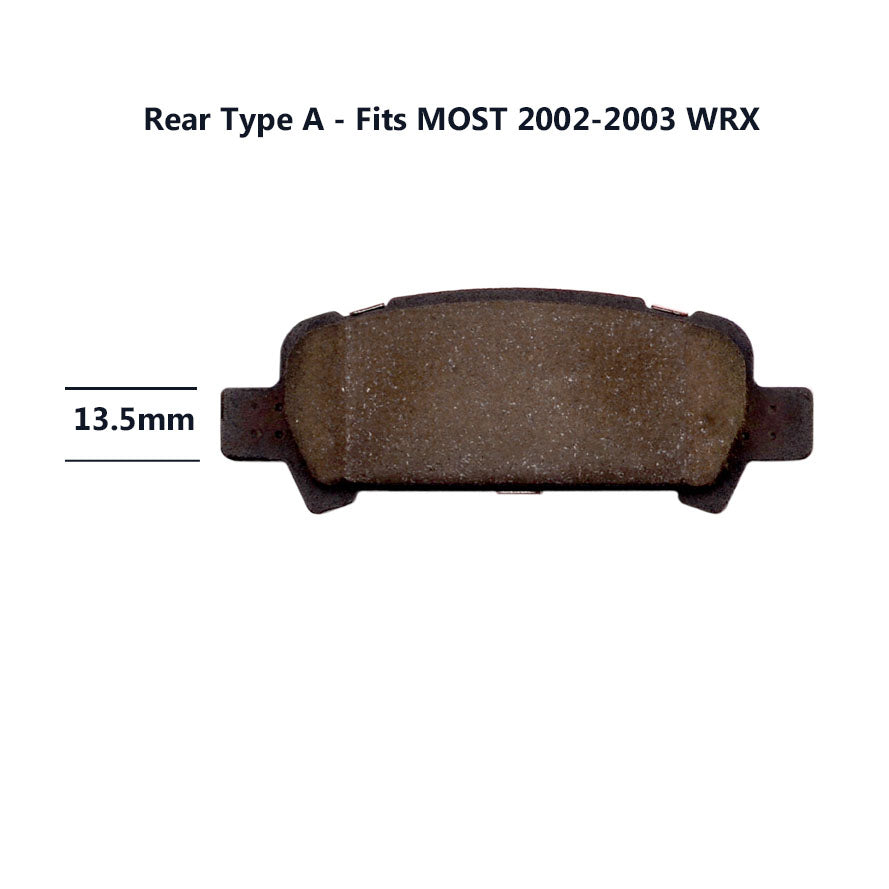 Hawk HP Plus Brake Pads for 2002-2005 Subaru WRX | High Performance Street & Track Brake Pads | Perfect for Daily Driving and Motorsport Enthusiasts